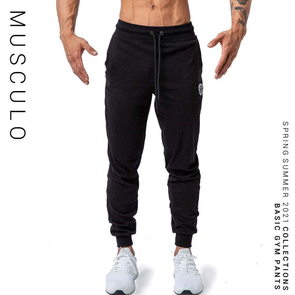 Musculo Basic gym pants // Fit tapper - Black