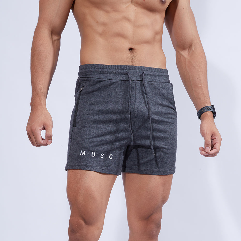 Musculo slim fit gym shorts // Gray MUSCULO
