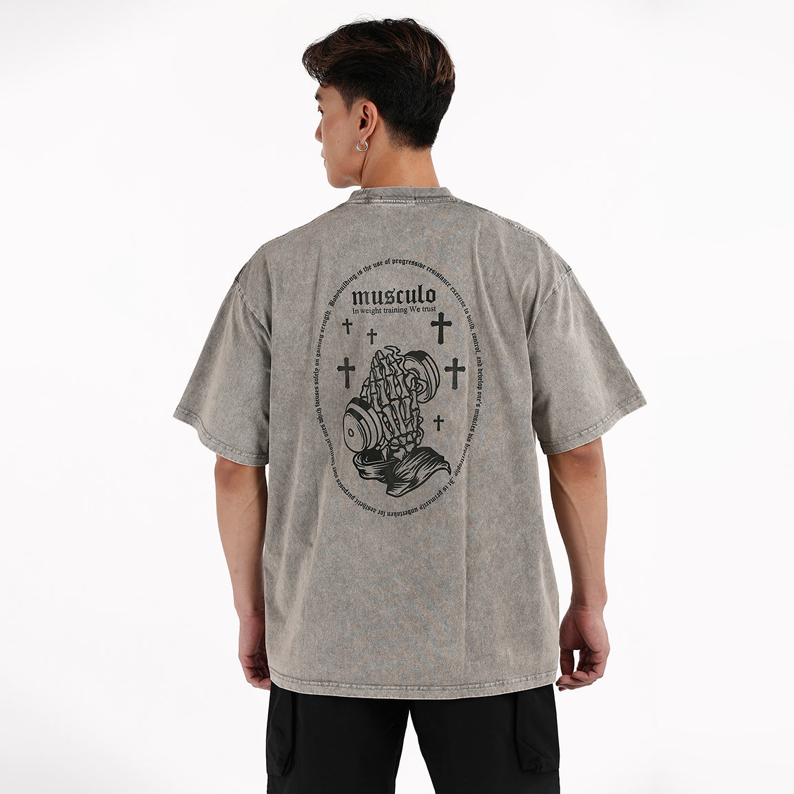 Musculo Oversized T Weight training vintage washed 2024 – MUSCULO