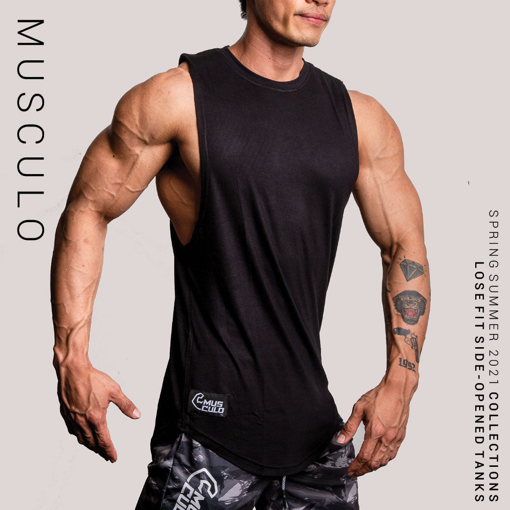 Musculo side-opened gym tanks // SS 2018
