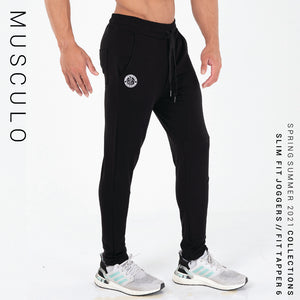 Musculo Slim fit Joggers // Fit Tapper 6 - Black