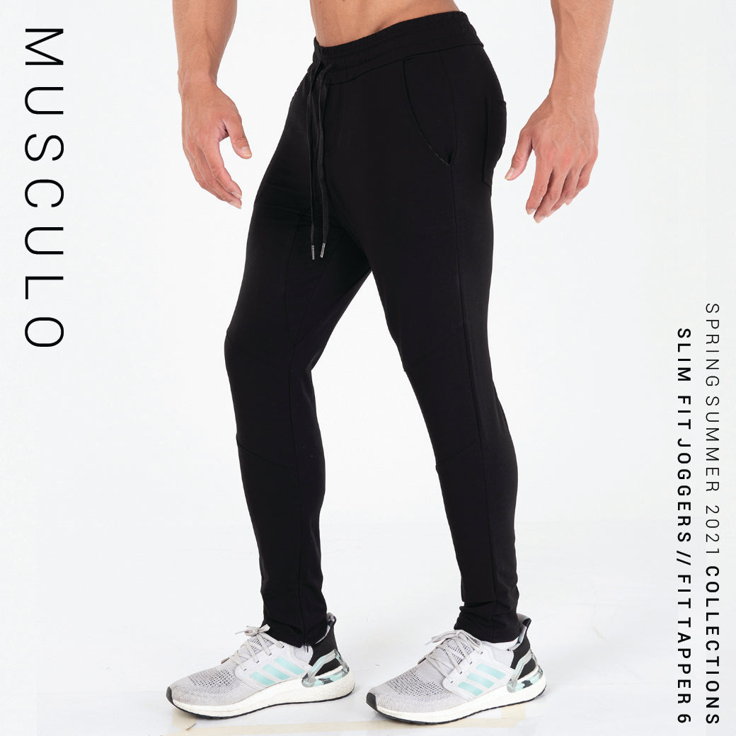 Musculo Slim fit Joggers // Fit Tapper 6 - Black