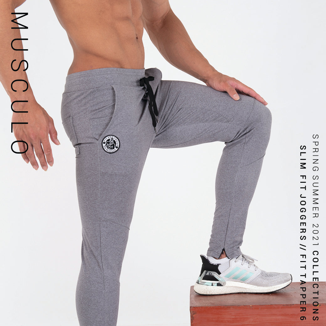 Fit Zapper Musculo Slim fit Joggers // Fit Tapper 6 - Gray – MUSCULO