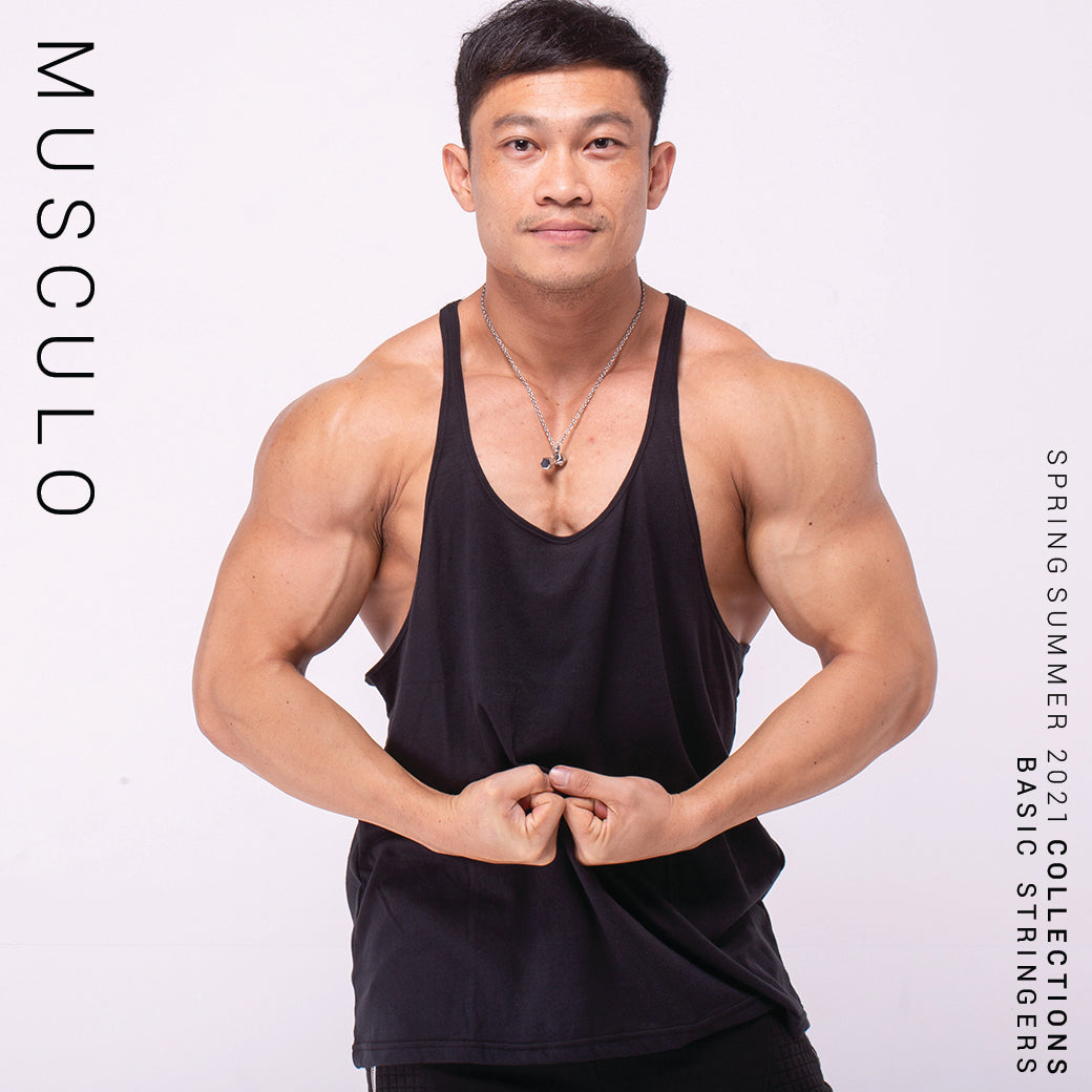 Muscle Nation Stringer Musculo Basic stringers for body builder- Black – MUSCULO